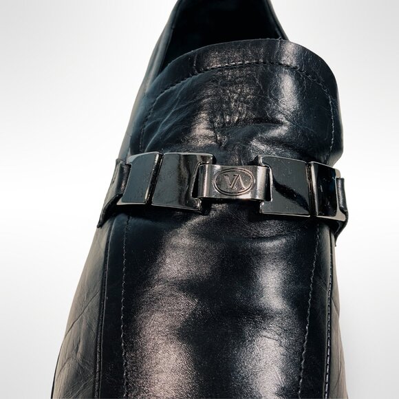 Vittorio Virgili Black Made in Italy Leather Shoes Size 43 US 10 - Picture 9 of 11